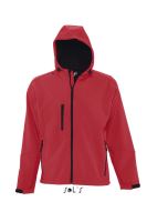 SOL'S REPLAY MEN - Kapucnis felső SOFTSHELL Pepper Red